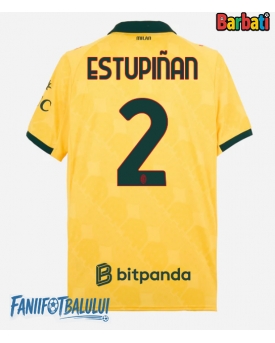 AC Milan Pervis Estupinan #2 Tricou Fotbal Replică 2025-26 Barbati Treilea